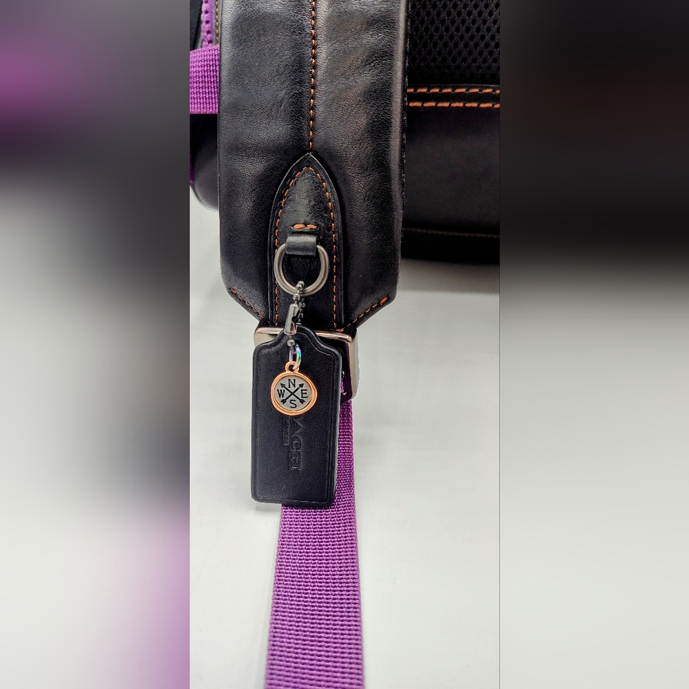 SOLD- Coach Rivington Backpack With Coach Patch-Black/Purple. EUC - Picture 7 of 10